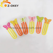 lovely Silk screening wooden bookmark with cartoon butterfly images