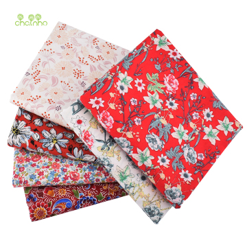 Chainho,Floral Series Printed Plain Cotton Fabric,DIY Quilting&Sewing Poplin Material For Baby&Children Dress,Shirt,Skirt,PCC096