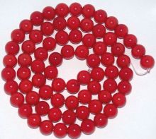 6MM Round Red Coral Gemstone Jewelry Beads