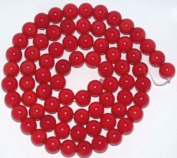 6MM Round Red Coral Gemstone Jewelry Beads
