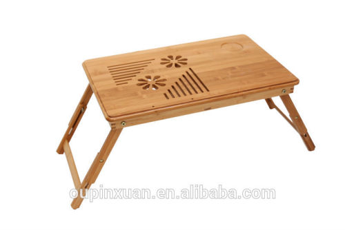 2015newest factory supplier new portable folding bamboo laptop table ,notebook table.