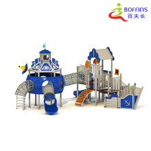 Kids Outdoor Playset with Space Slide Fun Zone