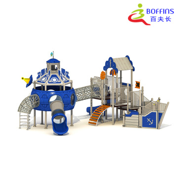 Kids Outdoor Playset with Space Slide Fun Zone