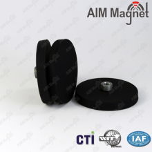 Factory round base magnets assemblies with rubber coating