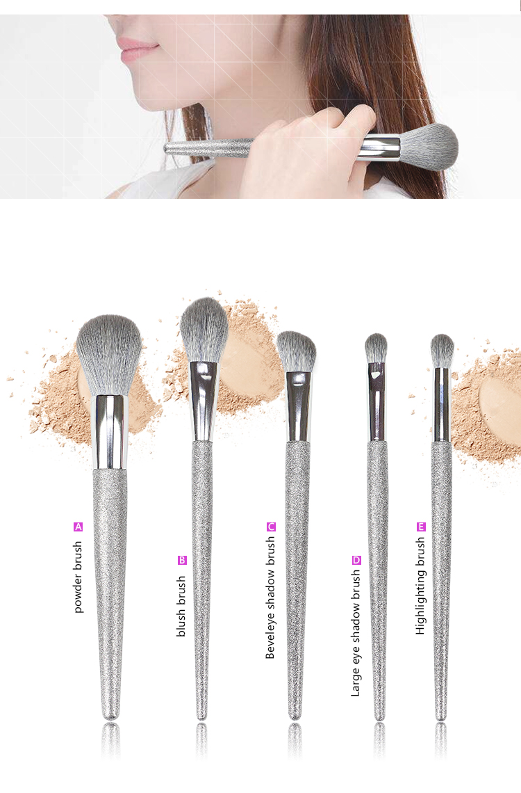 makeup brush set and holder