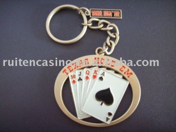 Texas Hold'em Key Chain,chip key chain,key chain