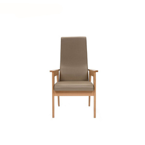 Pengunjung Kontemporer Tinggi Kembali dengan Wooden Commercial Armchair