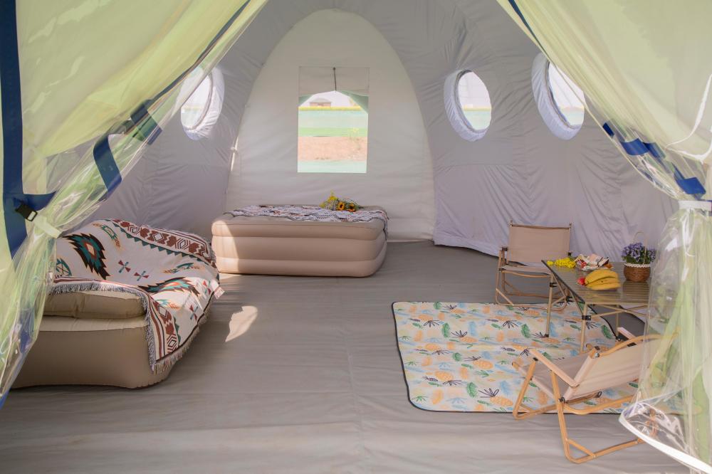 Katicabogár alakú felfújható kültéri sátrak kis partira