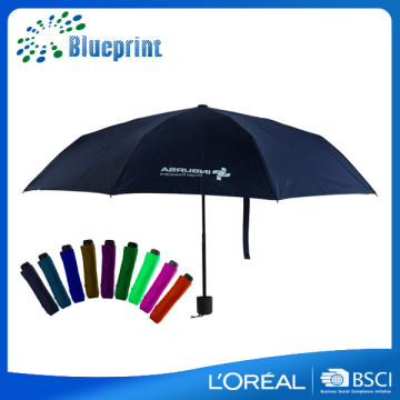 3 fold cheap custom print promotion folding umbrella