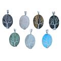 Tree of Life Wire Wrap Gemstone Подвеска