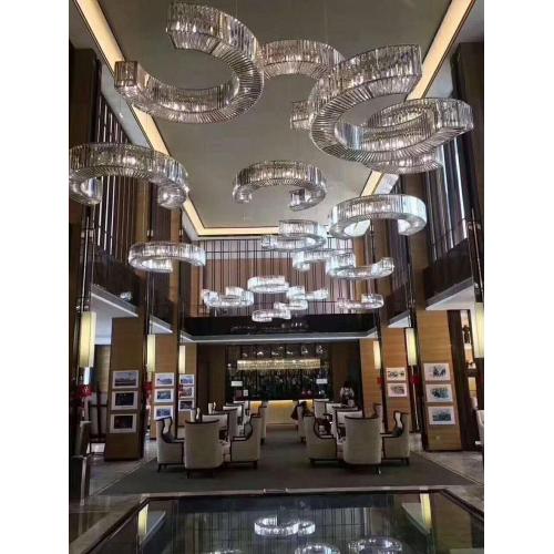 Luxury crystal stainless steel pendant lamp chandelier