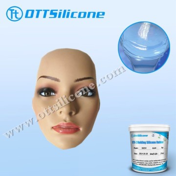 Fast curing silicone rubber for silicone mask making