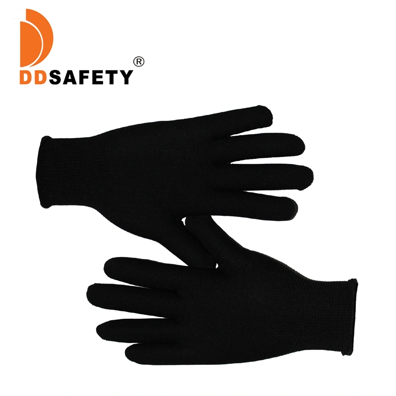 Newest Black Cotton Glove with Seam Ce 10100