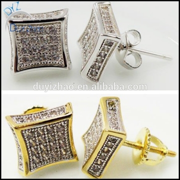 wholesale 3D brass cz earring jewelry