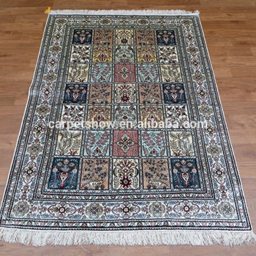 4*6 ft Stock design Hand Knotted Double Knots Carpet silk rugs