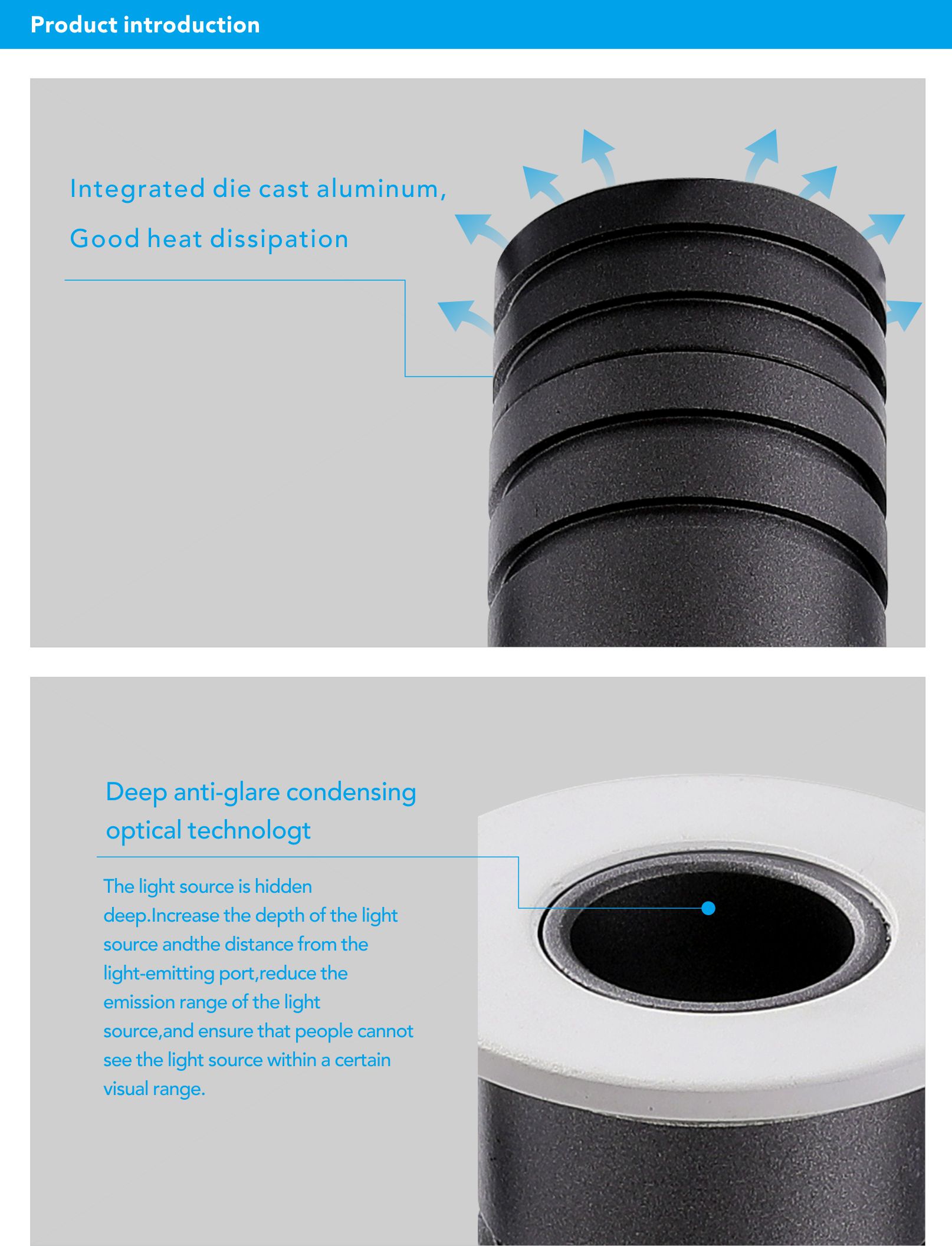 3W Recessed Led Round Cabinet Spotlight Details