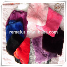 Factory direct supply fashion dyed rex rabbit fur skin