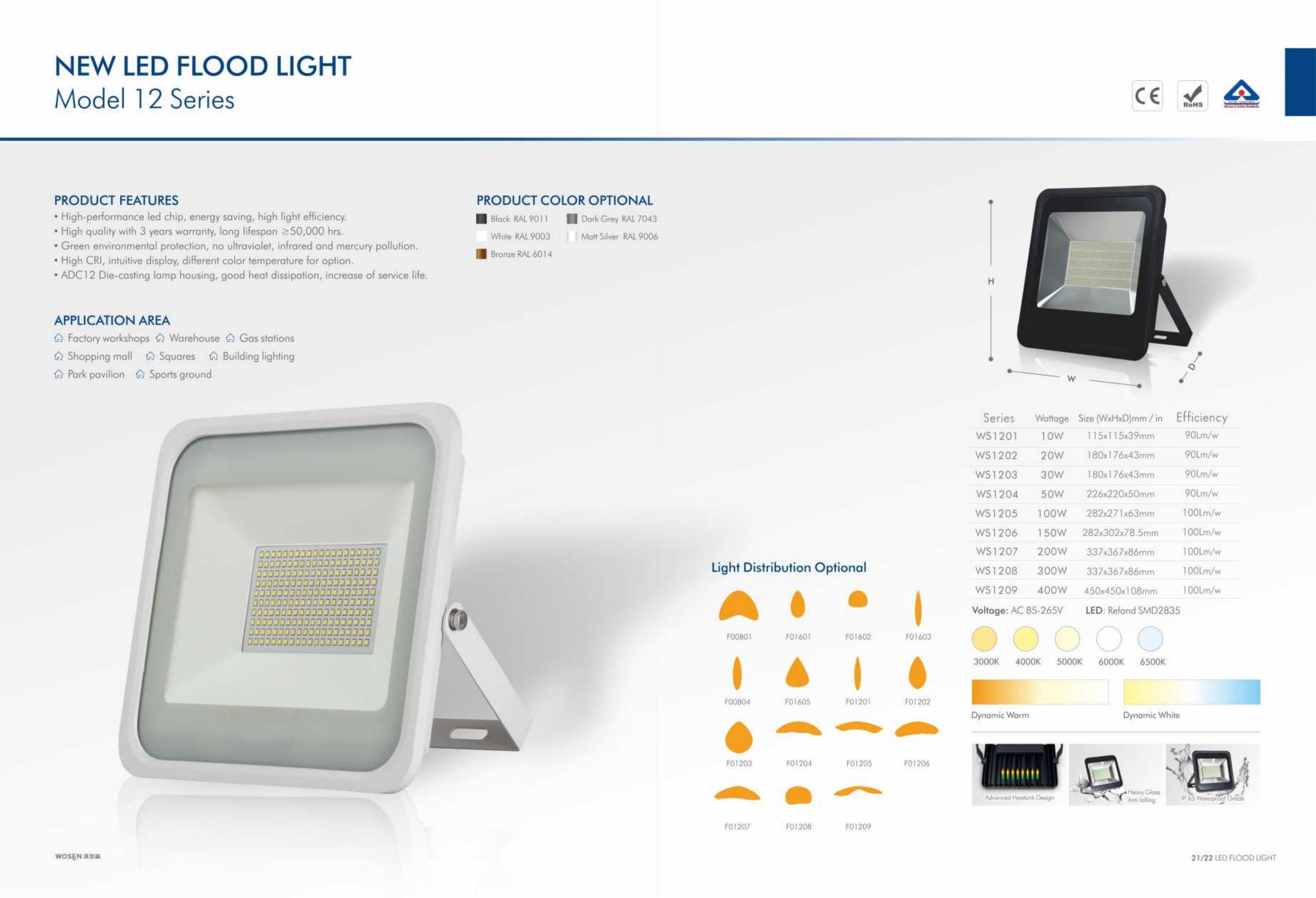 12 Outdoor LED flood light