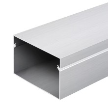 Decoration Outer Cover 75*50mm Silver Square Aluminum Alloy Cable Trunking Wiring Ducts