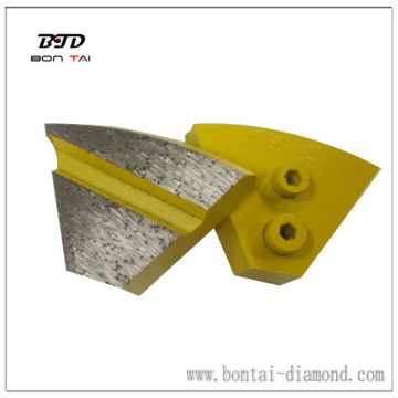 Newly design patented two button redi-lock diamond grinding pad