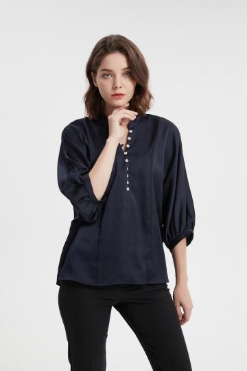 lady solid blouse shirt printed shirt office shirt