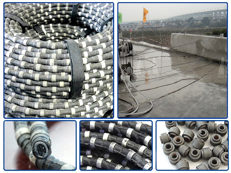 Huazuan High Cutting Effect Diamond Wire Saw for Concrete Reinforce Concrete