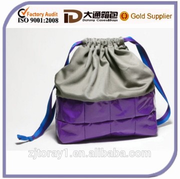 Purple Unique Durable Drawstring Toiletry Bag Makeup Pouch