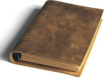 Vintage Leather Journal Notebook - 7x5 Inch Refillable 6-Ring Binder for Travel