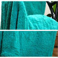 Двухстороннее флисовое одеяло чистого цвета для кожи ягненка