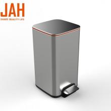 JAH Stainless Steel Foot Step Pedal Trash Can