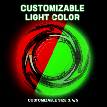Leather glow in dark soccer ball led size543