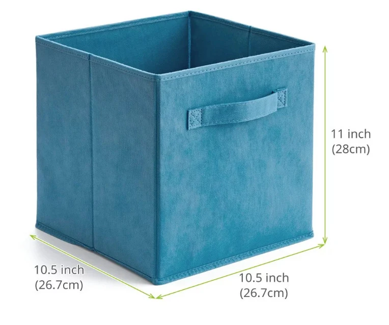 Non Woven Foldable Storage Box Fabric Cube Storage Bin with Handle