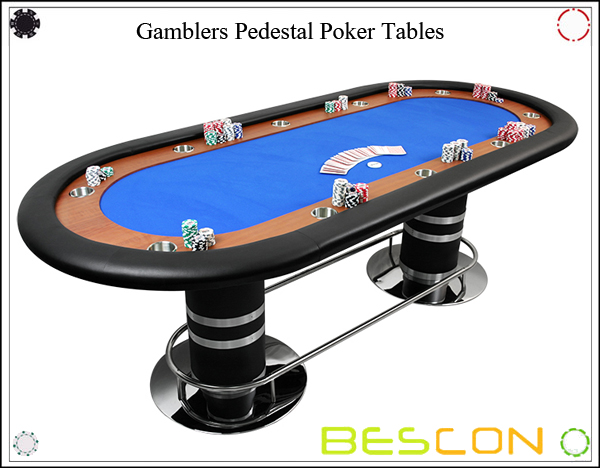Gamblers Pedestal Poker Tables-2 Gamblers Pedestal Poker Tables-2
