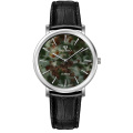 Natural Gem Stone Dials Woman Quartz Leather Watch