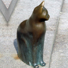 Garden art copper animal statue bronze metal cat sculpture