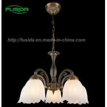 Lámpara colgante de cristal de diseño europeo y lámpara de fundición a presión de cristal (D-8105/5)