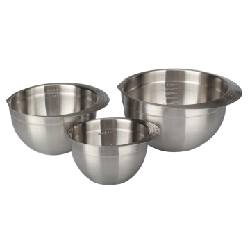 Stainless Steel Mixing Bowl With Spout and Handle