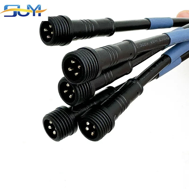 M12 Injection Waterproof Connector for LED Lights
