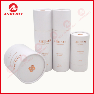 Customized White Cardboard Tube For Essential Oil Packaging