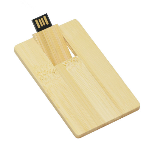 Unidade flash USB para cartão de madeira bambu