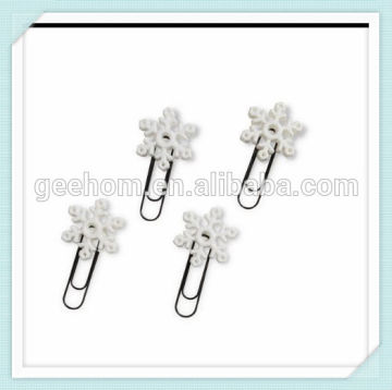 2015 Christmas snowflake shape soft pvc paper clip