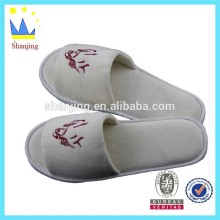 person open toe slipper white high quality velvet slipper hotel