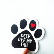 Dog Paw Magnet Bumper Sticker Sign
