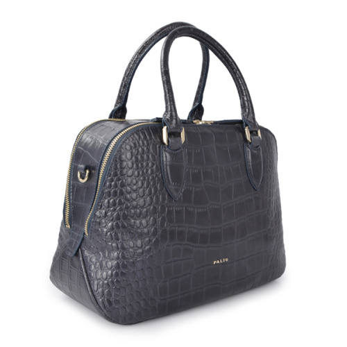 Small Robinson Croc Embossed Leather Bucket Tote Bags