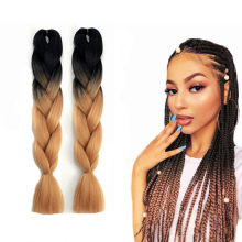24Inch 100Gram Jumbo Braiding Hair Extensions Yaki Straight Solid Ombre Color Synthetic Attachments Hair Extension Yaki Braids