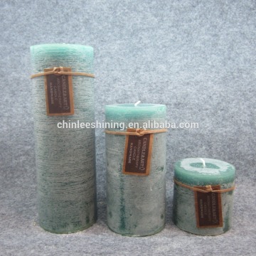 Scented pillar candles or Church candles.