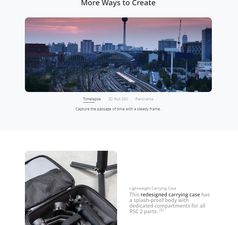 2020 hot new DJI RSC 2 /RSC 2 Pro Combo Gimbal 1 inch OLED screen 3kg payload Multi-scene solution 14hrs fast charge battery