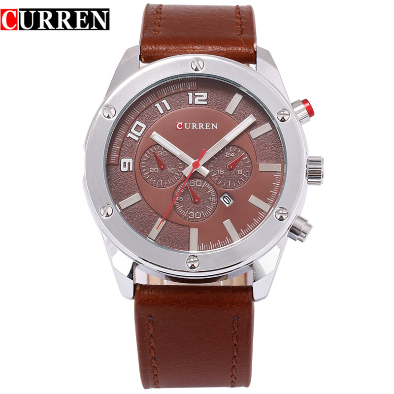 Luxury Leather Band Quartz Watches 