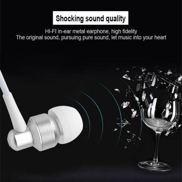 Metal Volume Control In-Ear Music Sport Earphones Headset