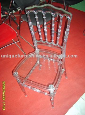 Crystal Party Banquet Chair Resin Napoleon Chair